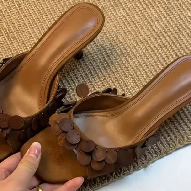Designer Women's Slippers High Heels Shoes New Sandals Woman Summer Elegant Dress Shoes Casual Comfort Pumps Mujer Flip Flops