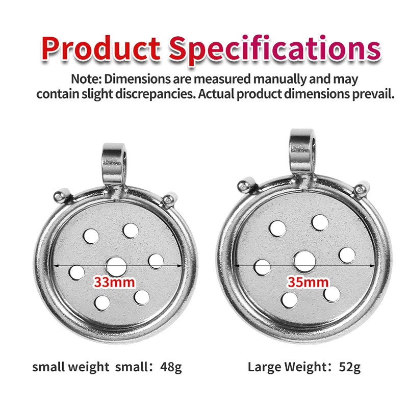 Flat Stainless Steel Chastity Cage