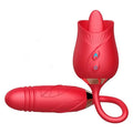 Rose Licking Vibrator for Women  Telescopic Dildo Powerful Thrusting Vagin Massager Tongue Clitoris Stimulation Adult Sex Toys