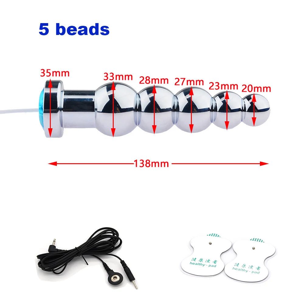 Electric-Stimulation Metal Anal Bead Plug