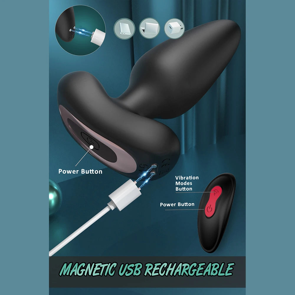 Remote-Control Vibrating Anal Plug