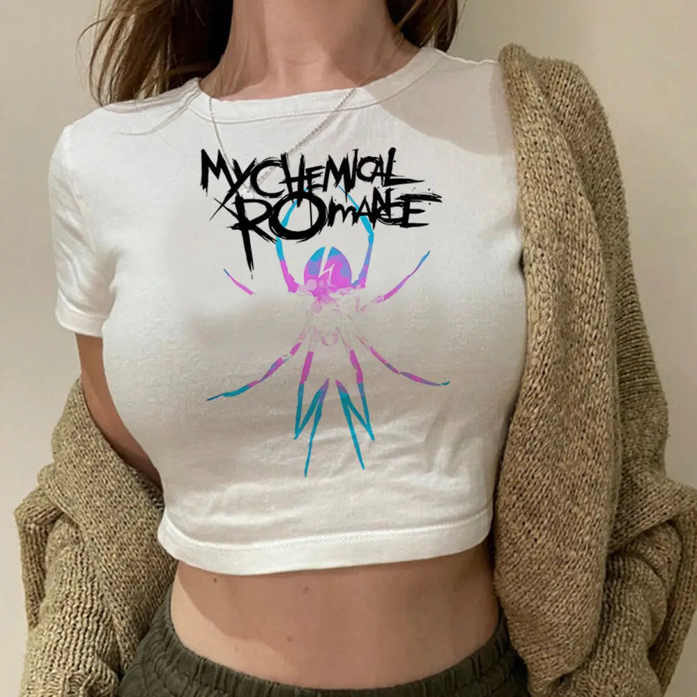My Chemical Romance Gothic Y2K Crop Top