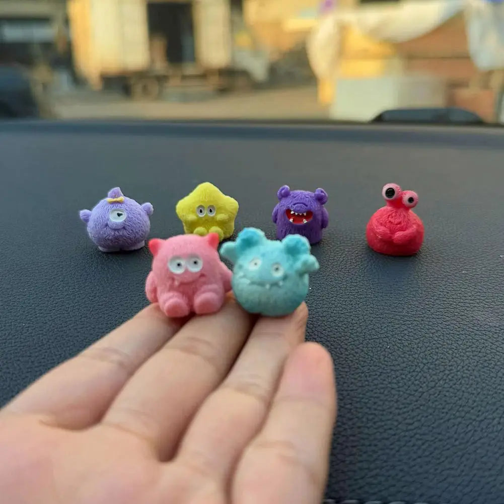 6/8-Piece Kawaii Mini Car & Desk Figurine Set