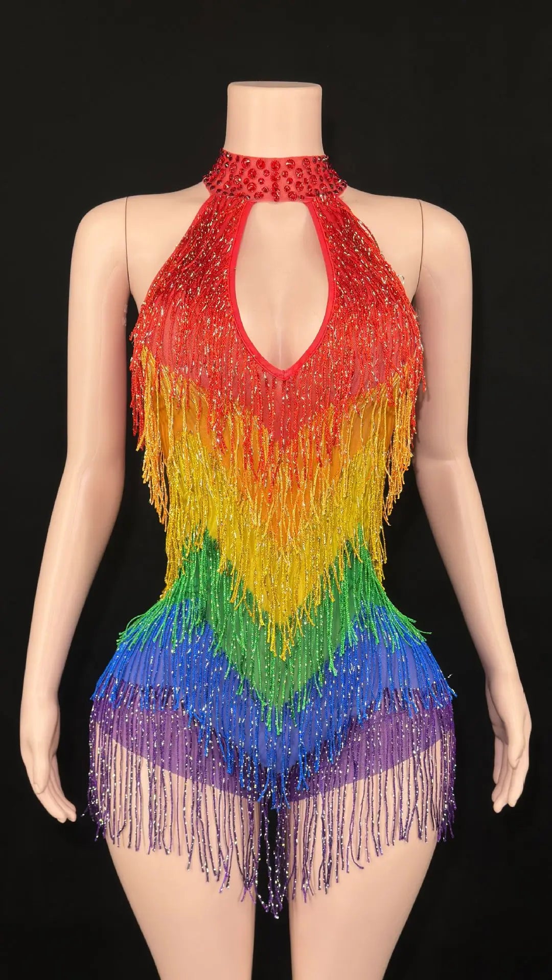 European and American Xia Hongyan Cross-border Flowy Nightclub Glittering Sexy Clothing One-Piece Dress Women's Evening Dress