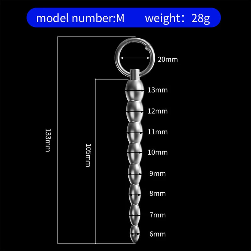 Stainless Steel Beaded Urethral Sound