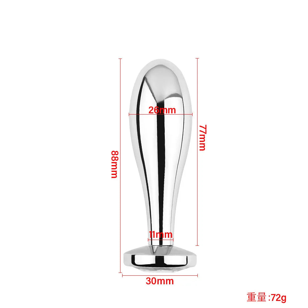 Stainless Steel Crystal Anal Plug Set
