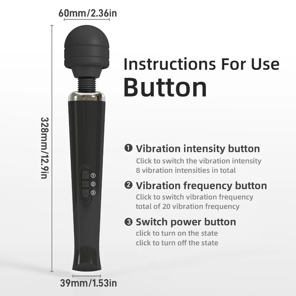 USB-Rechargeable Magic Wand Vibrator