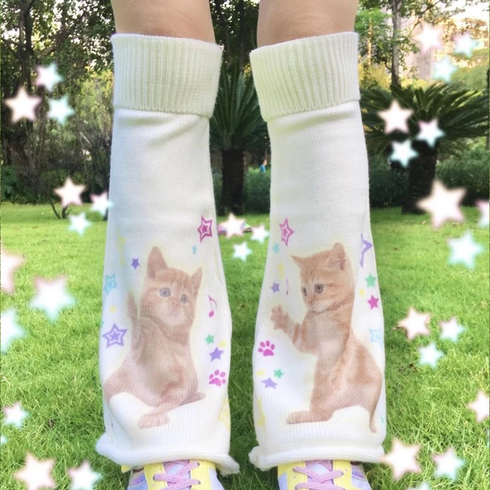 Kawaii Cat Knit Lolita Leg Warmers