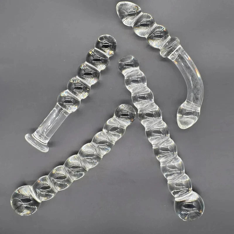 Crystal Glass Double-Ended Anal Bead Plug