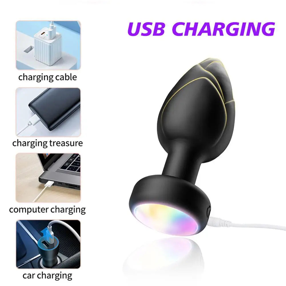 Wireless Remote LED Vibrating Anal Plug