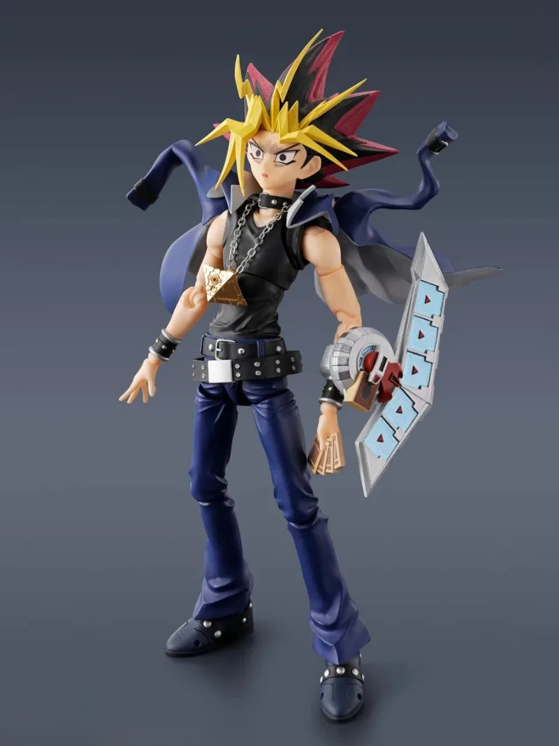 Original BANDAI S.H.Figuarts Yami Yugi Yu-Gi-Oh! Duel Monsters Action Toys Model Collection Anime Figurine Gift WY