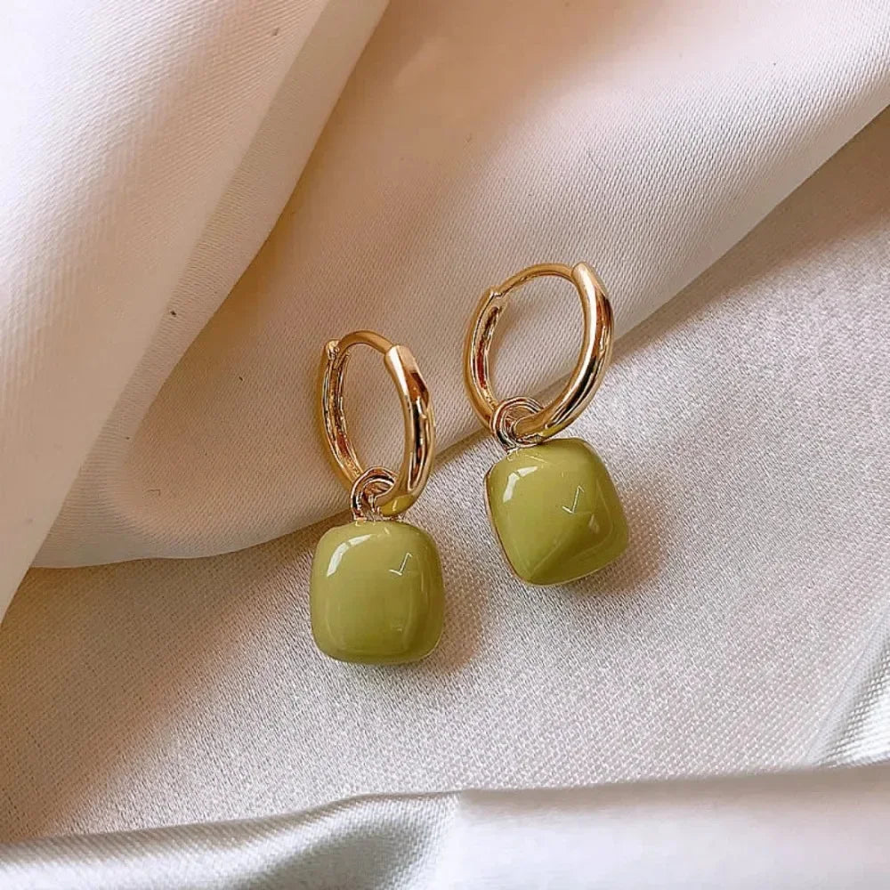 Heart & Square Geometric Drop Earrings