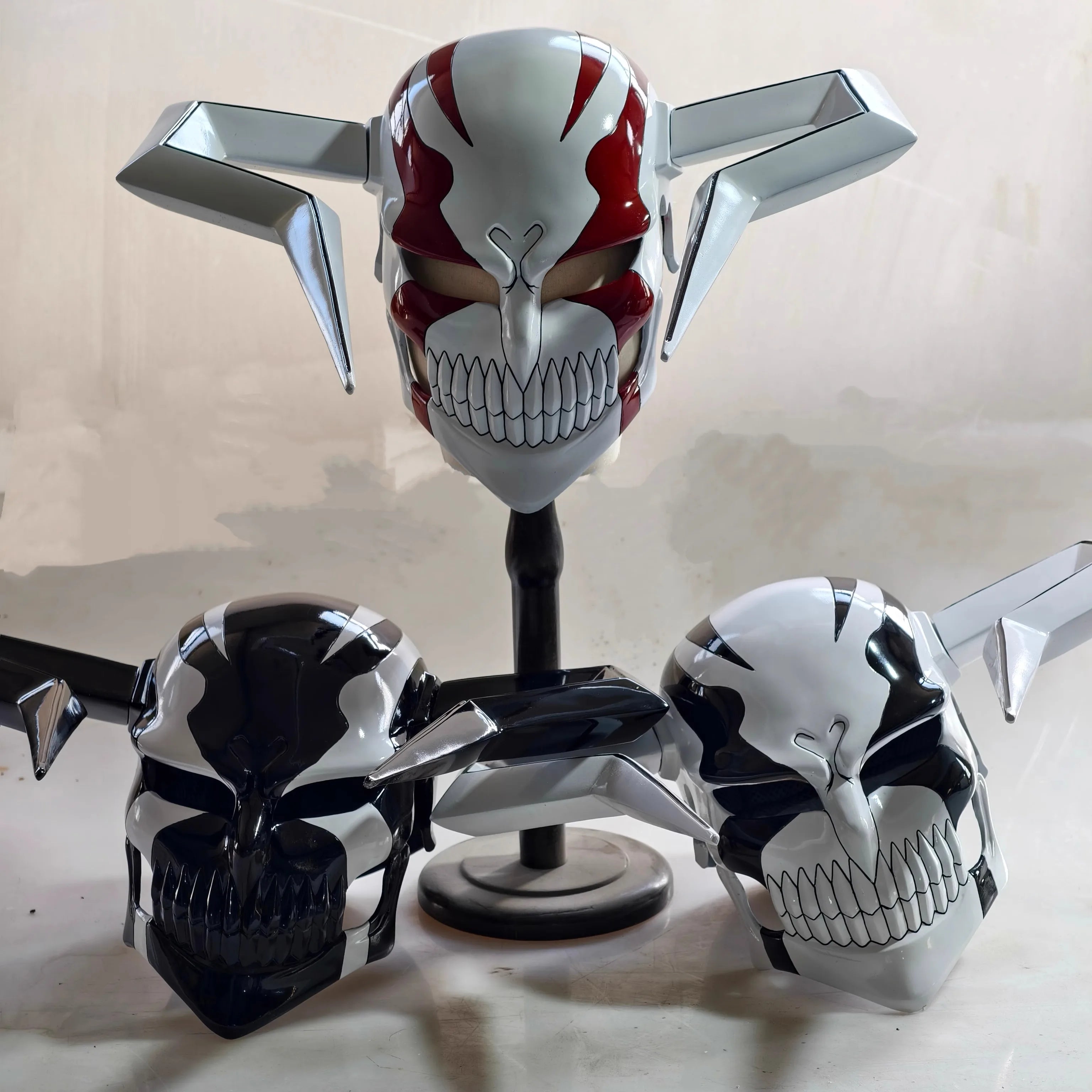 Anime Bleach Kurosaki Ichigo's Cosplay Hollowfication Bull Head Helmet Masquerade Party Resin Mask