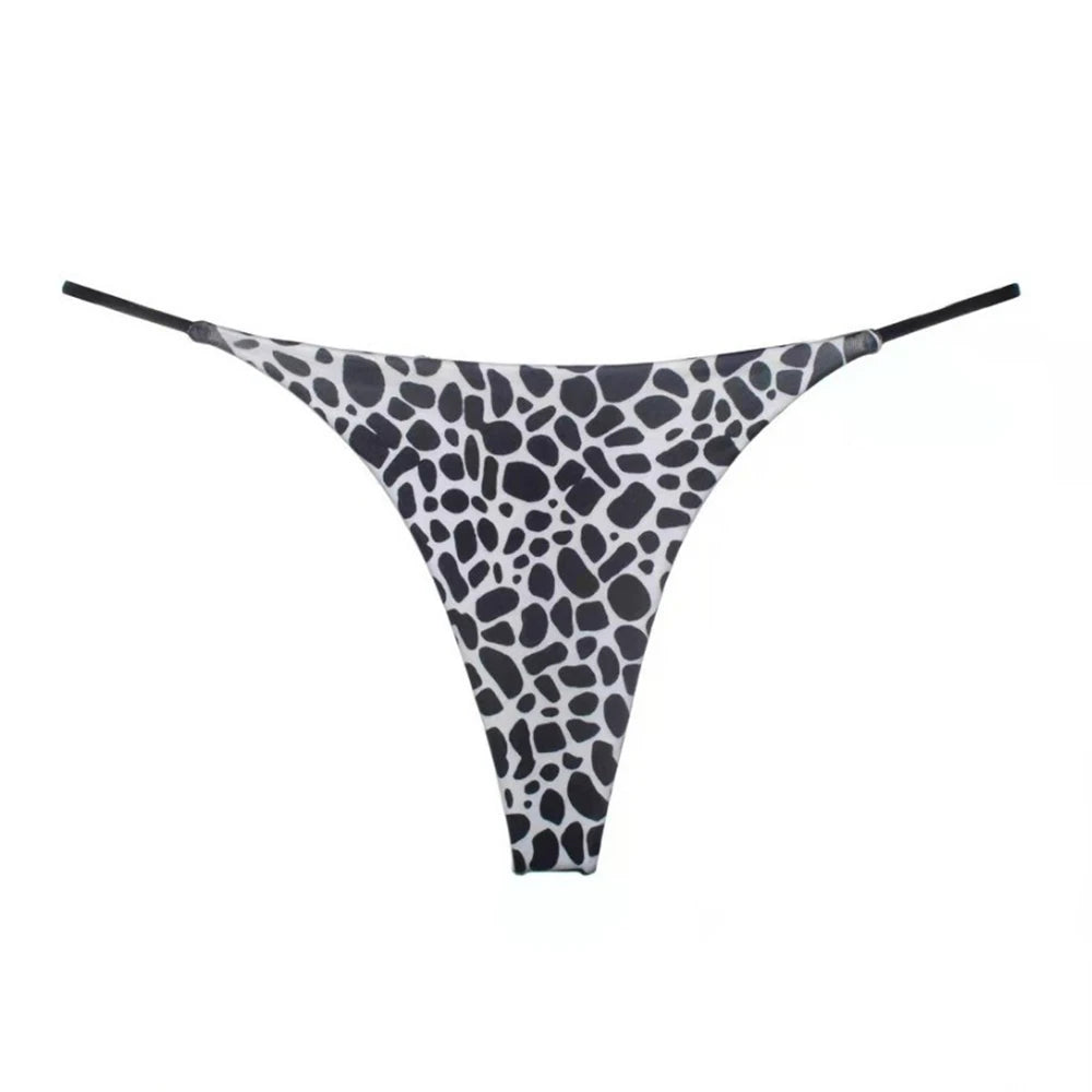 Sexy Women Lingerie G-Strings Casual Fashion Printed Thongs Panties Elastic Thin Strap Ladies Briefs Underwear