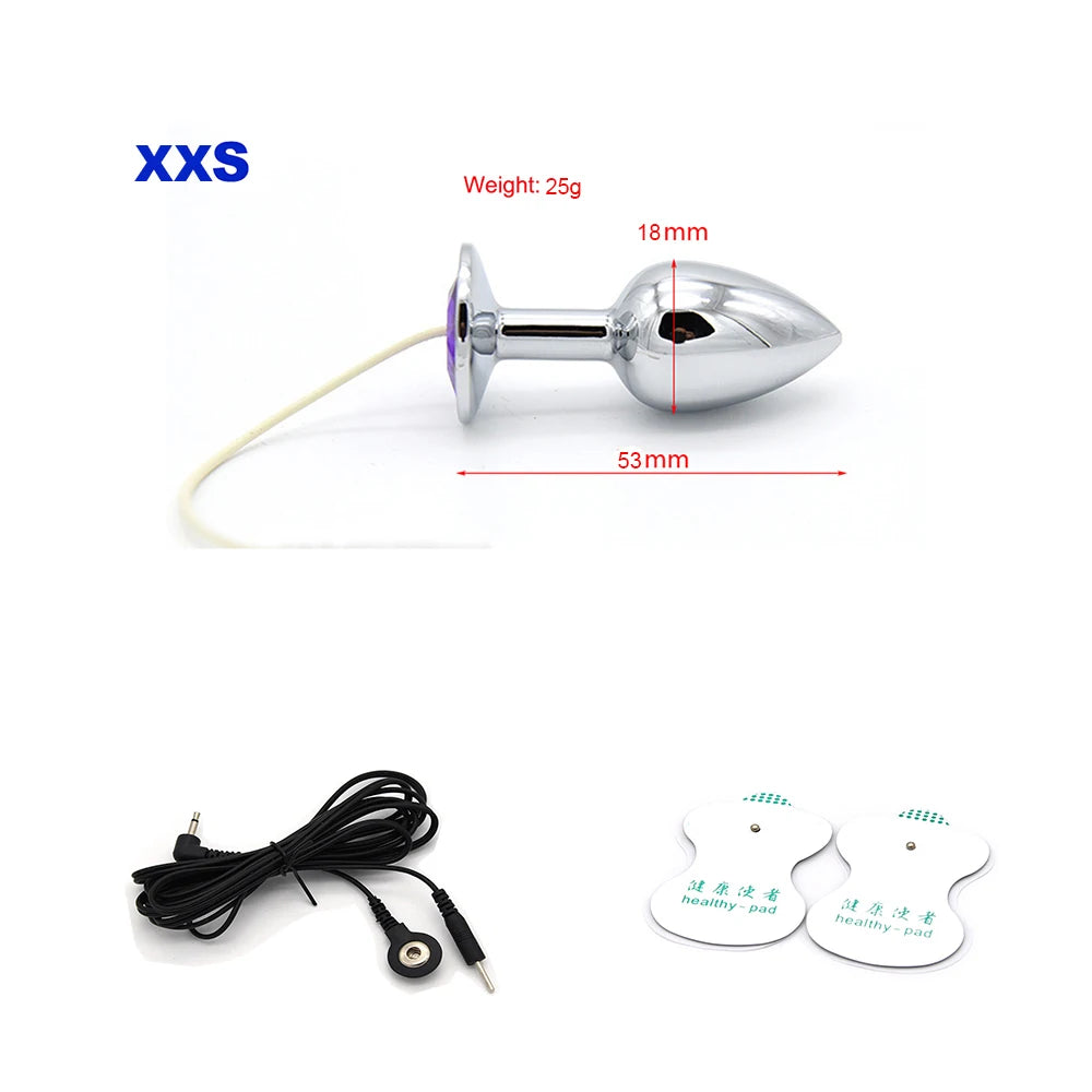 Electric-Stimulation Metal Anal Bead Plug