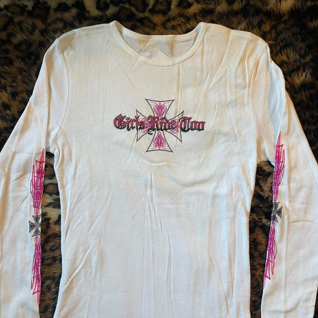 Star Girl Y2K Long-Sleeve Crop Top