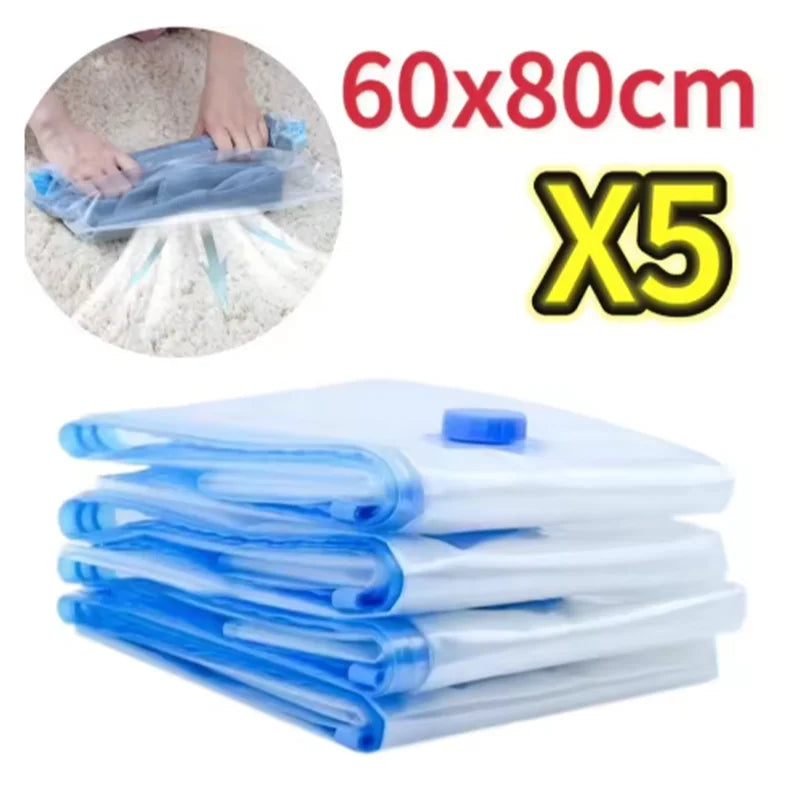 Vacuum Bag for Clothes, Air Vacuum Bag with Pump, Travel Essentials, Space Saver Bags for Comforters Blankets Storage Organizer