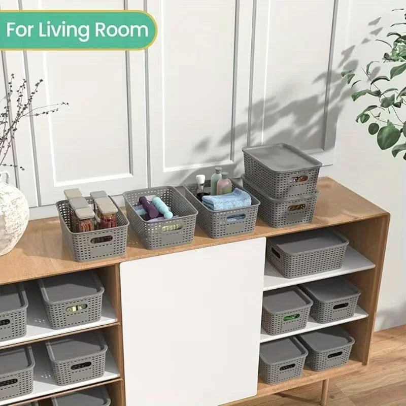6-Piece Stackable Storage Box Set with Lids