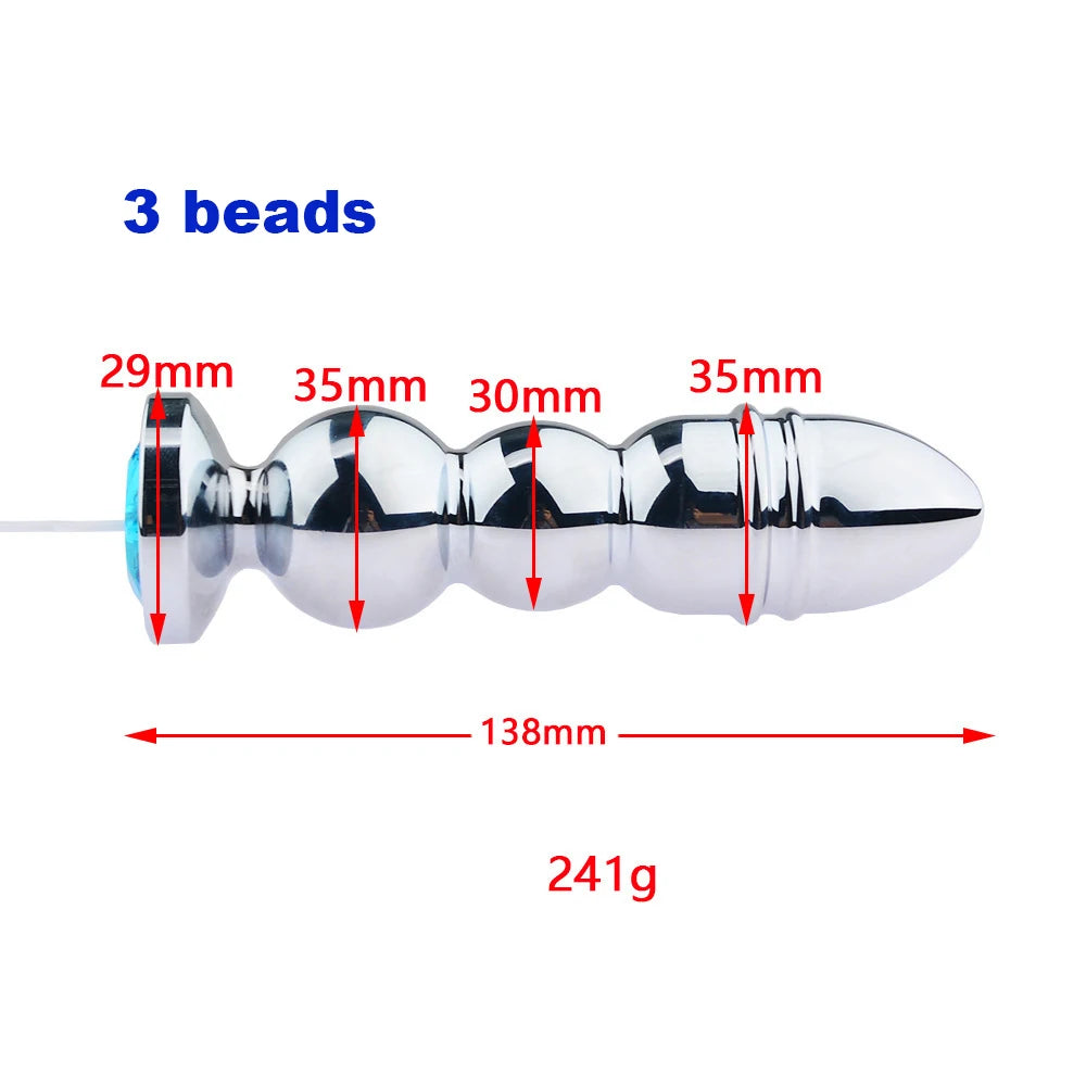 Electric-Stimulation Metal Anal Bead Plug