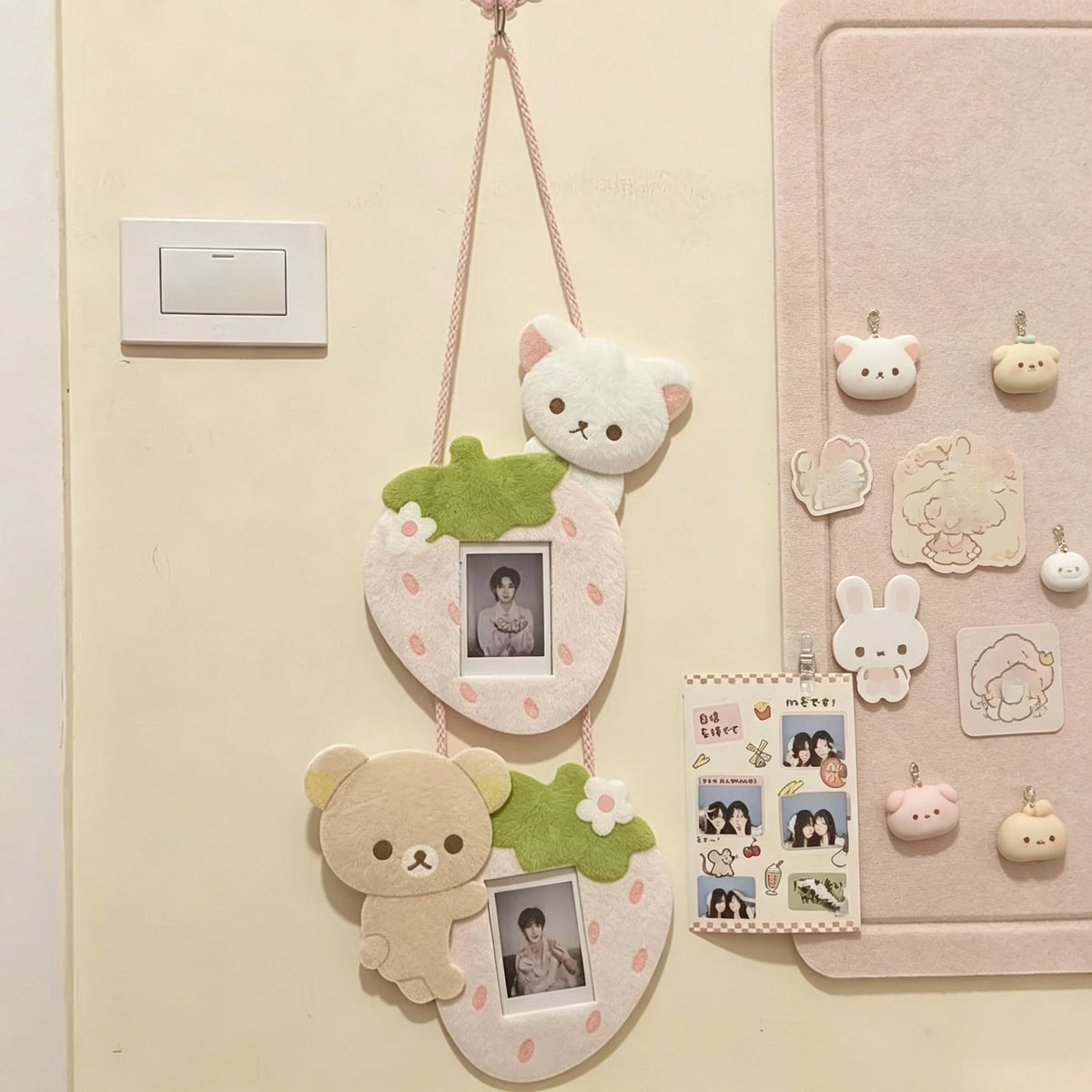 Strawberry Bear Connected Photo Frame Wall Decor