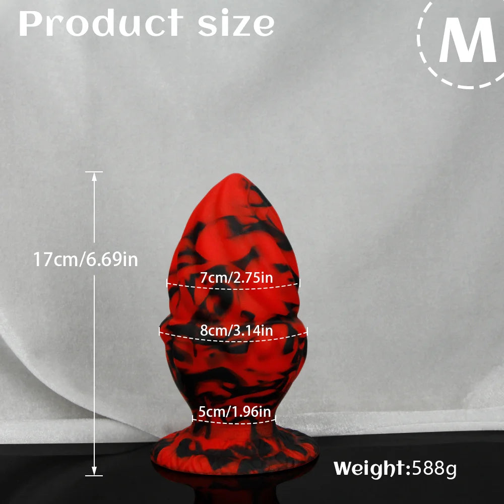 Large Suction-Base Anal Bead Plug