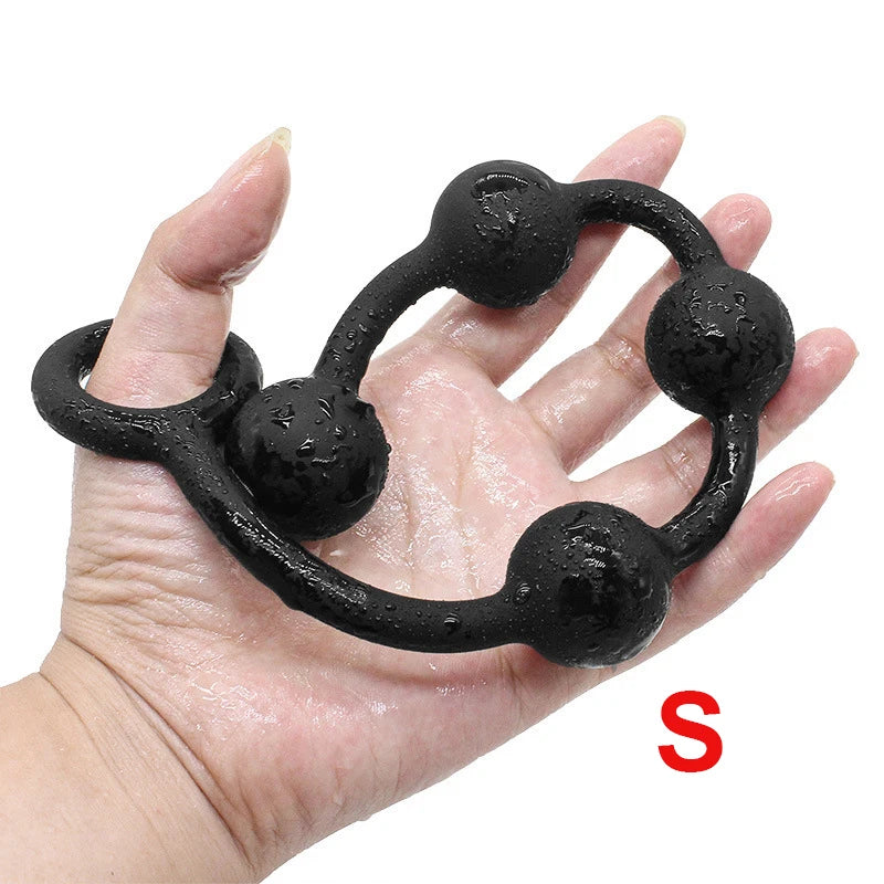 Large Silicone Anal Bead & Plug Set