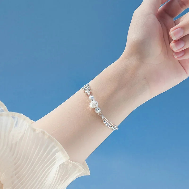 925 Sterling Silver Bead Charm Bracelet