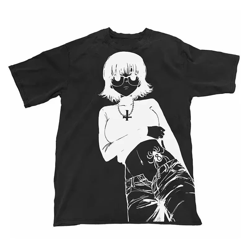 2026Hunter X Hunter Shizuku Murasaki Phantom Troupe Double-sided Anime T-shirt Men Women Vintage Oversized Streetwear Cotton Tee