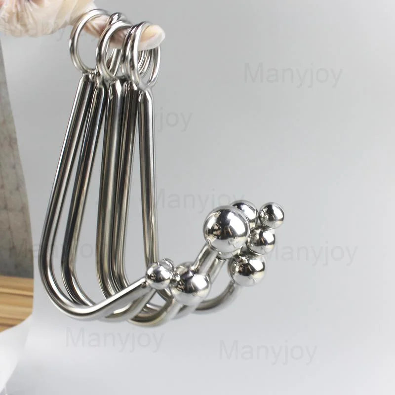 Stainless Steel Anal Hook with Ball Plug
