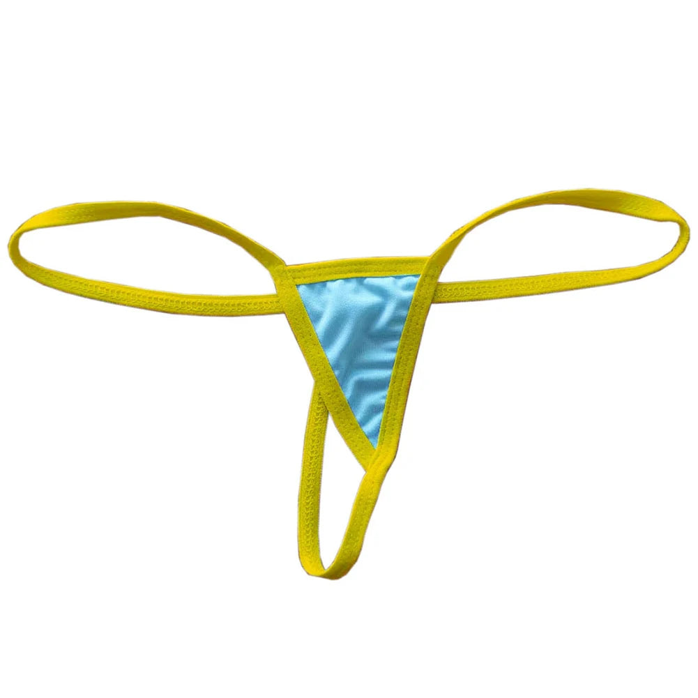 Women Sexy Mini Thongs Low-Rise Thin Block Sexy G-string Thong Skinny Panties See Throught T-back Underwear Lace Bikini