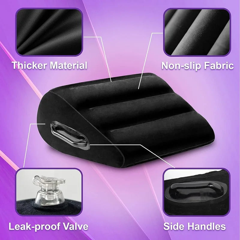 Foldable Inflatable Couple Positioning Wedge Pillow