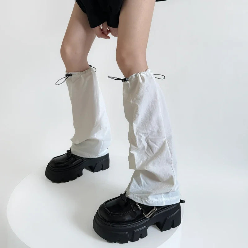 Quick-Dry Drawstring Y2K Leg Warmers