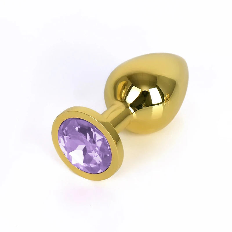 3-Piece Diamond-Base Metal Anal Plug Set
