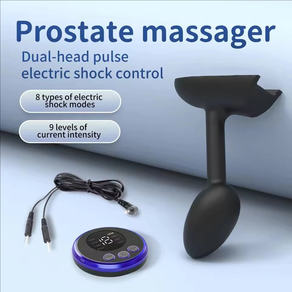 Electric-Stimulation Silicone Anal Bead & Plug