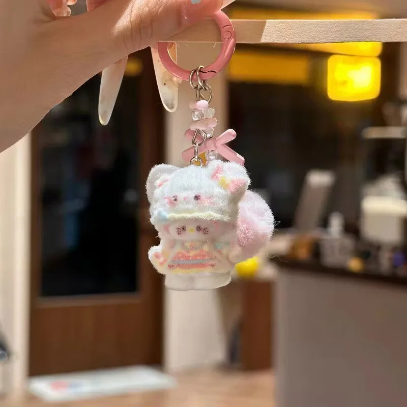 Cute Cat Plush Bag Charm Keychain