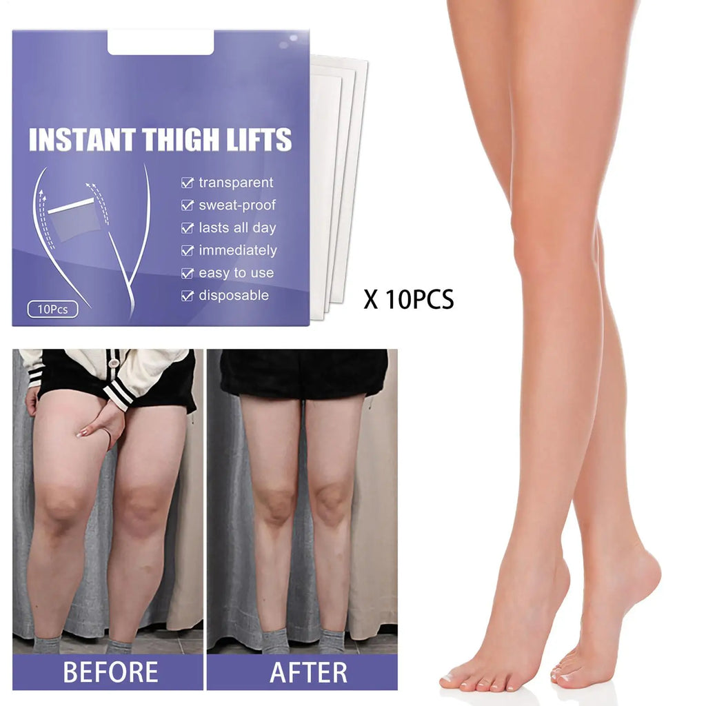 10pc Thigh Contouring Lifting Tape Leg Lifting Tape Transparent For Sagging Skin On The Legs Body Ultra Thin Inner Stic