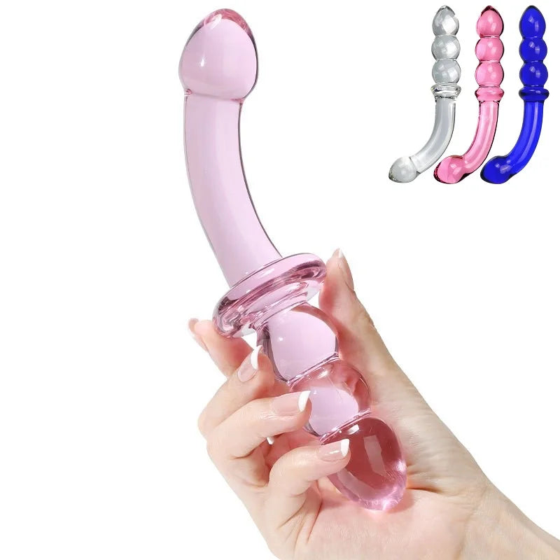 Double-Ended Crystal Glass Anal Bead Plug