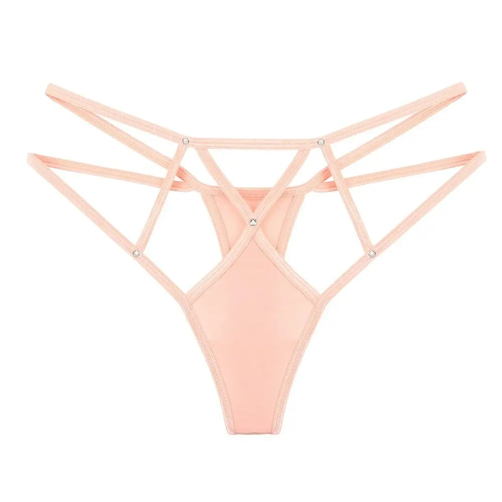 Lingerie Elastic Sexy Hollow Out Thongs Y2k Underpants Sexy G Strings Low-Waist Briefs Nylon Ice Silk Panties Underwear