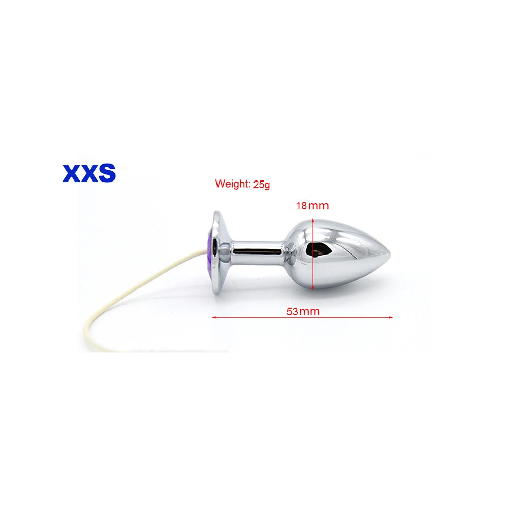 Electric-Stimulation Metal Anal Bead Plug