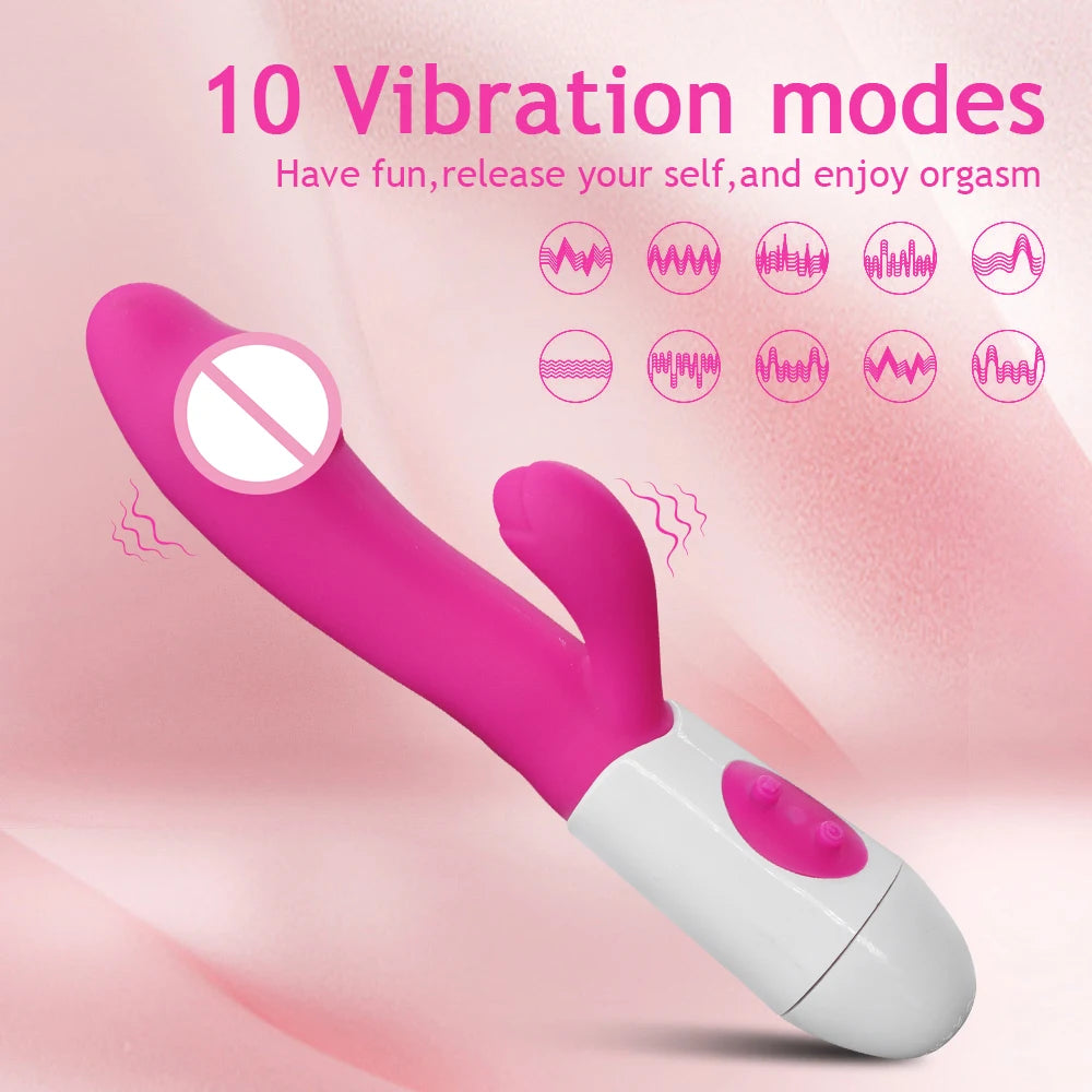 Realistic Dildo Rabbit Vibrator for Women G Spot Clitoral Stimulator  10 Mode Female Masturbator Adult Sex Toys Sexual Wellness