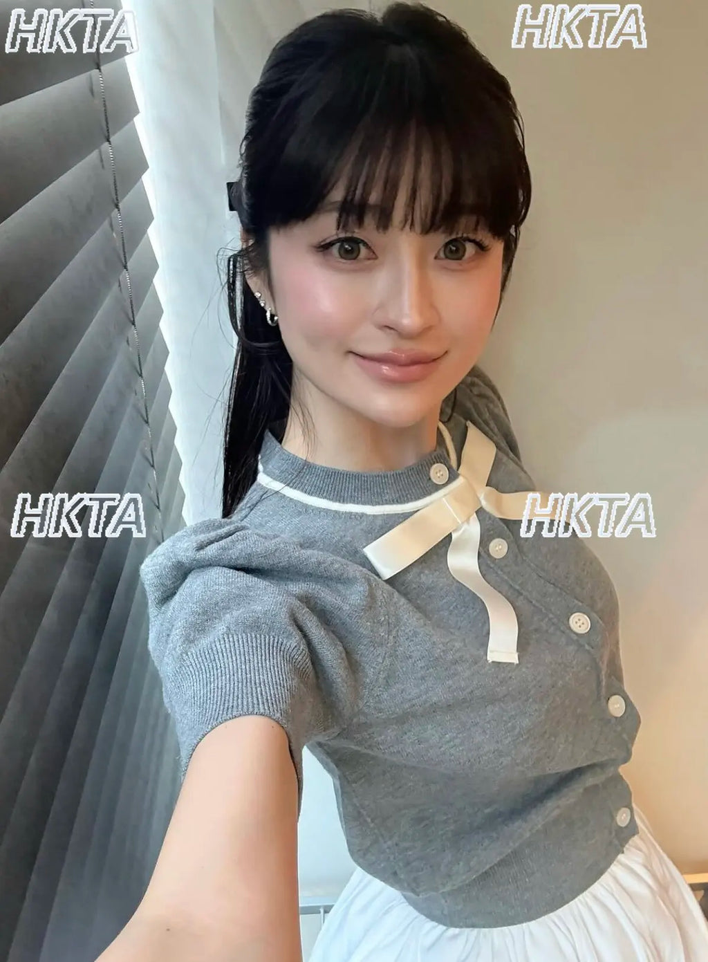 Japanese Style Sweet Stereo Bows Knitting Tshirt Cardigan Top Women Summer New Loose Casual Solid Short-sleeve Knitting Shirt