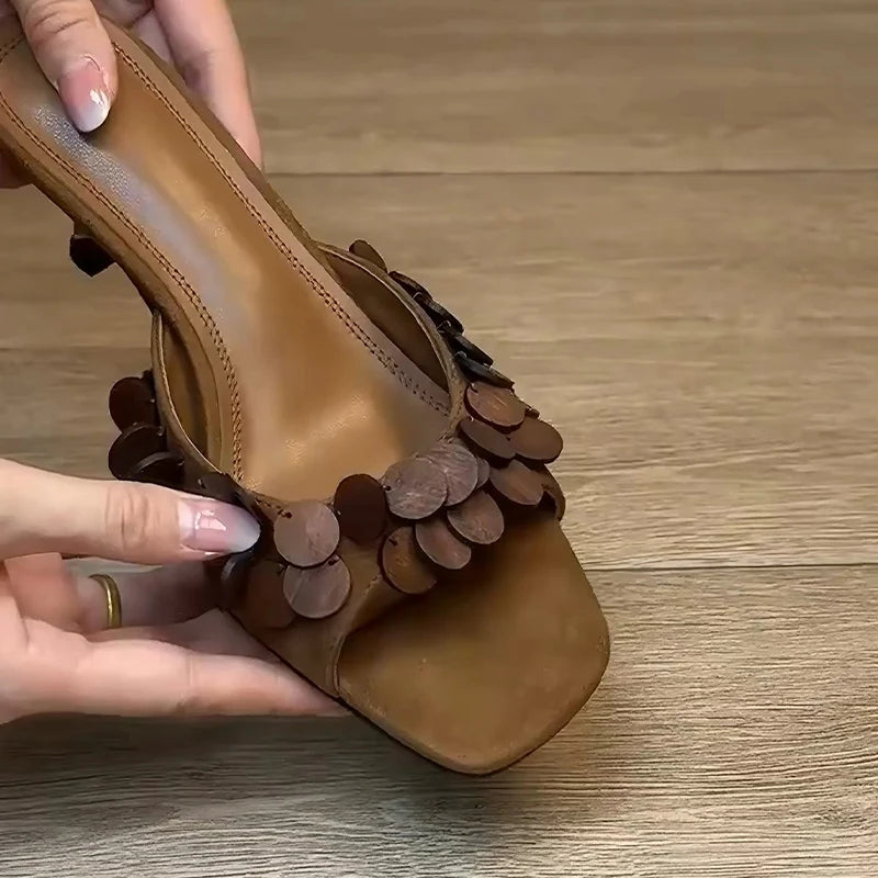 Designer Women's Slippers High Heels Shoes New Sandals Woman Summer Elegant Dress Shoes Casual Comfort Pumps Mujer Flip Flops