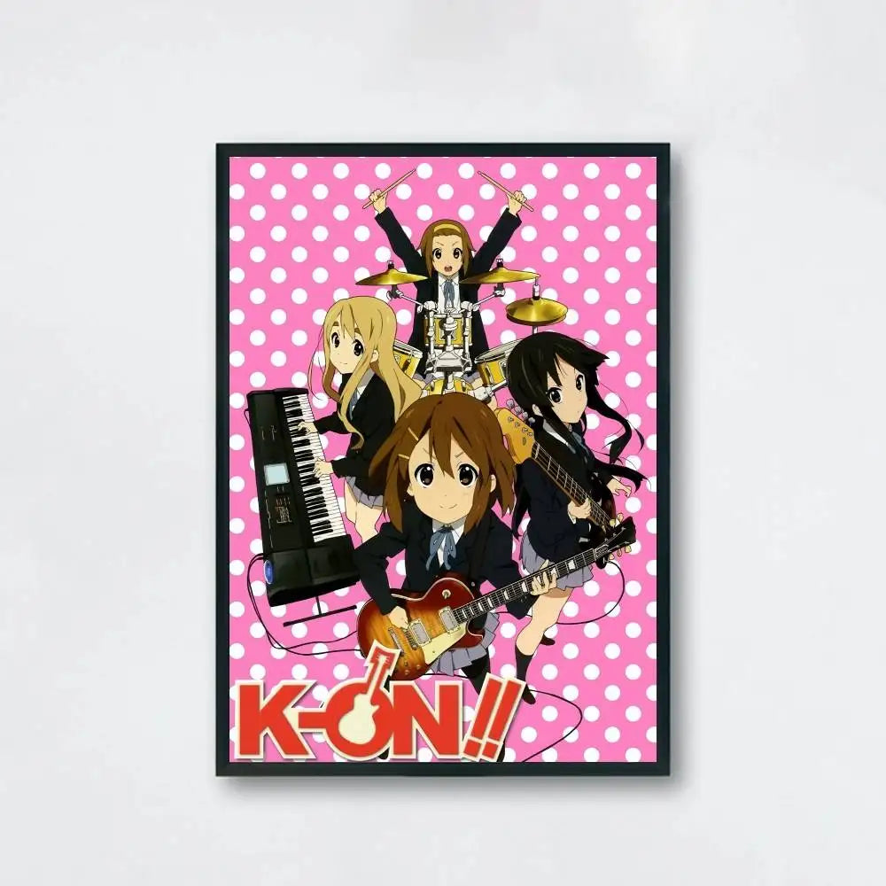 K-ON! Pink Waterproof Anime Wall Poster
