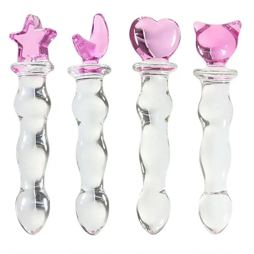 Crystal Glass Anal Bead & Plug