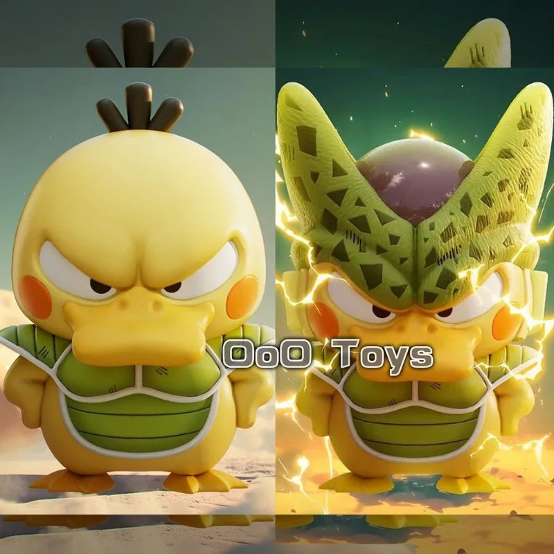 10-12cm Anime Figure Dragon Ball Z Cell Cosplay Psyduck Action Figure Toys Halloween Gift Doll