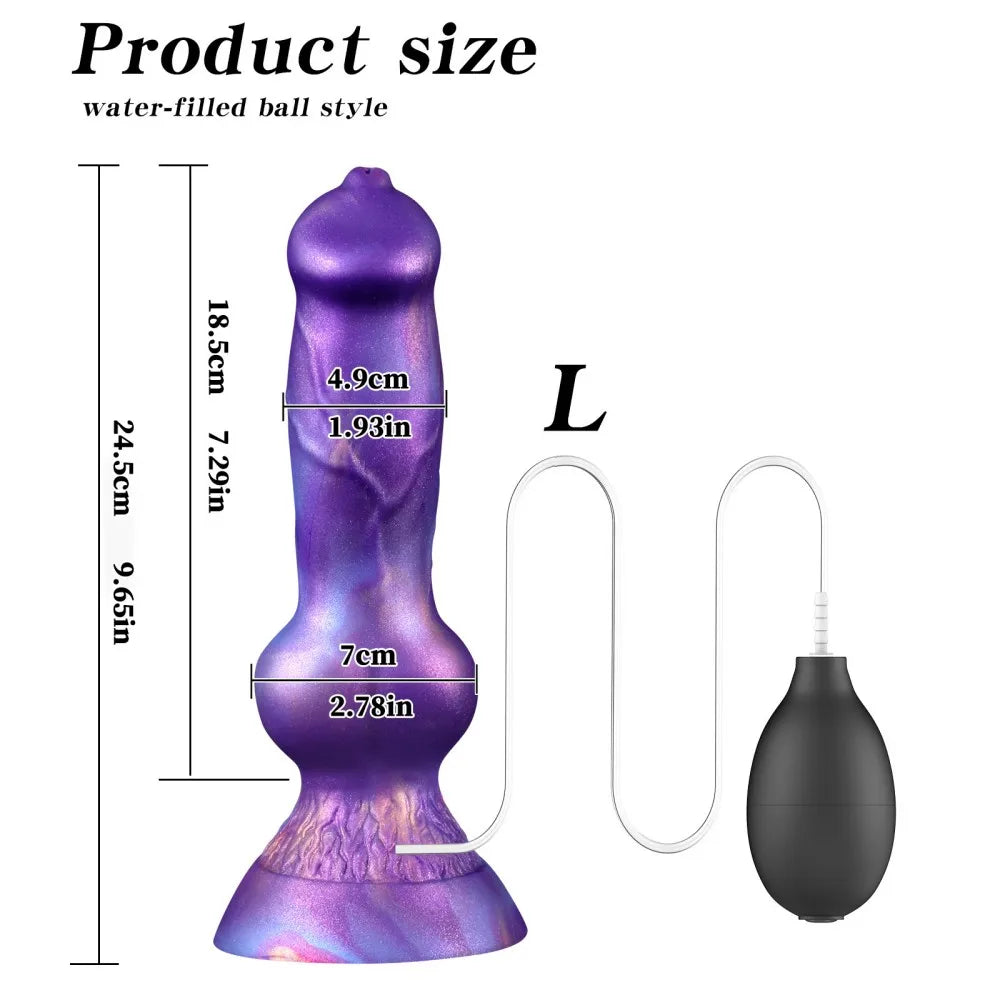 Realistic Silicone Animal-Style Dildo with Liquid Syringe Function