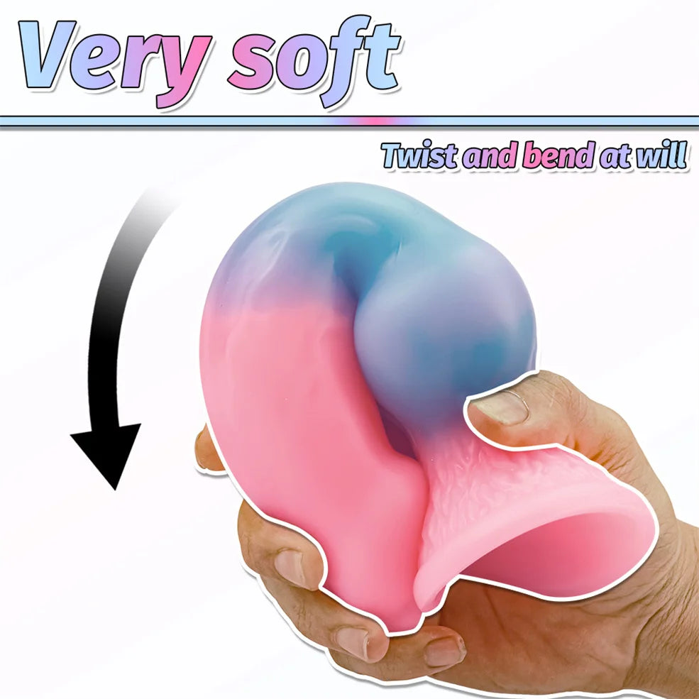 5 Size Luminous Dog Knot Dildos Xxl  Pink Big Dog Horse Dildo Anal Dragon Long Animal Dildo Silicone Soft Penis Dick Sex Toys 18