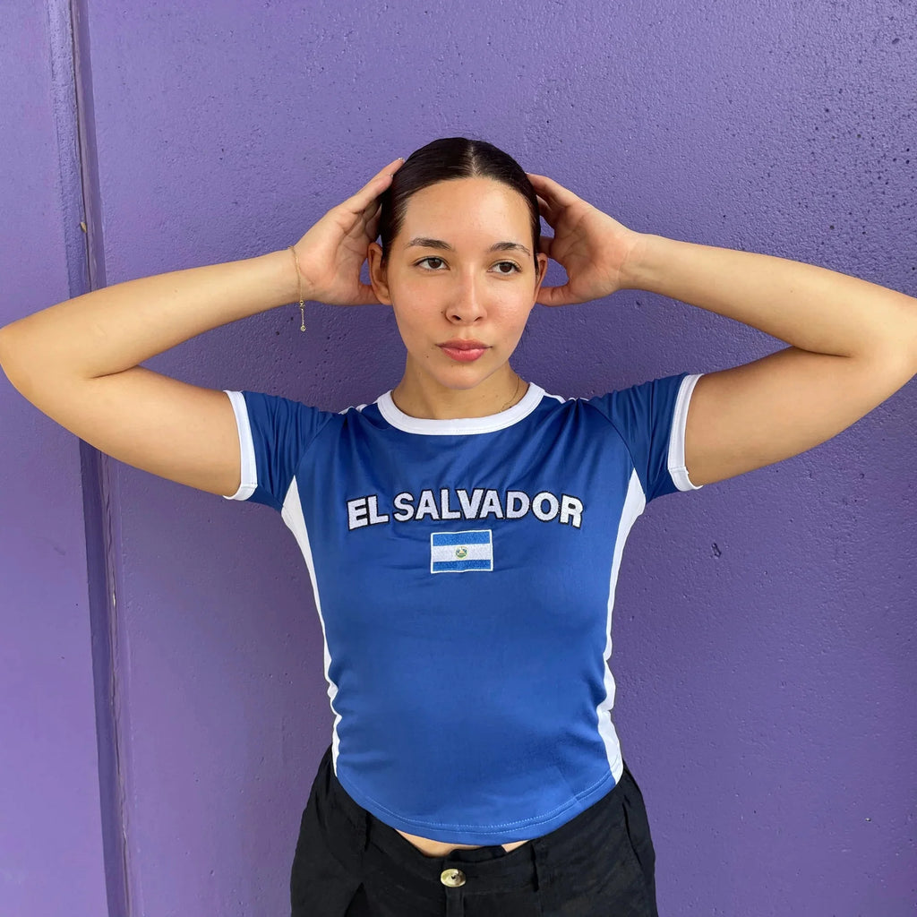 El Salvador Graphic Y2K Baby Tee