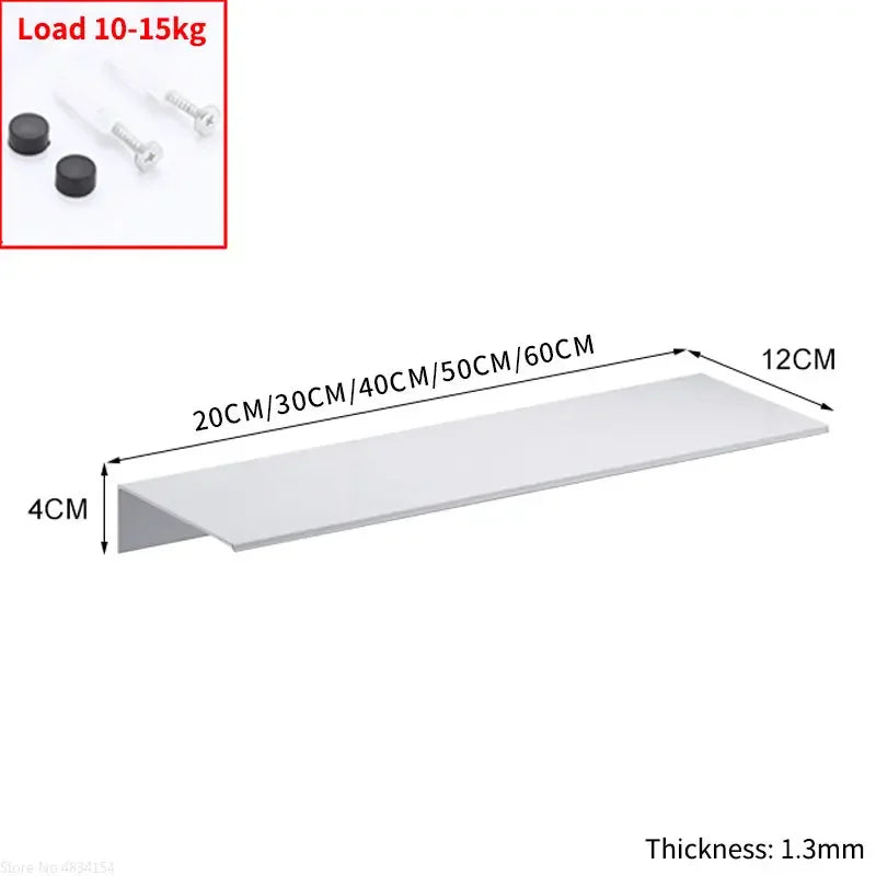 Aluminum Wall-Mounted Bathroom Storage Shelf