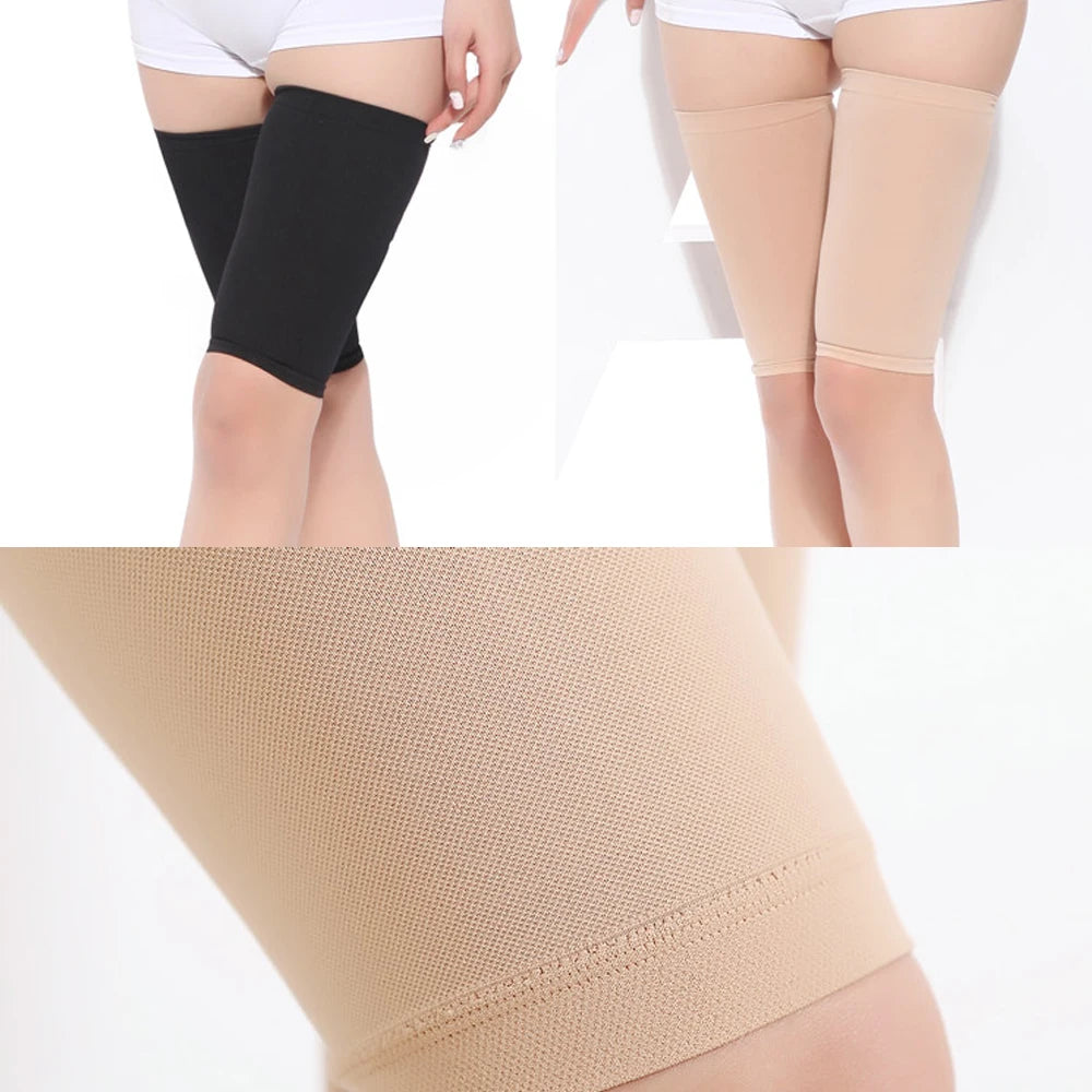 1Pair Compression Thigh Sleeve - Men & Women's Leg Support Wrap Brace for Torn or Pulled Hamstring Treatment, Sore Muscle Cramps
